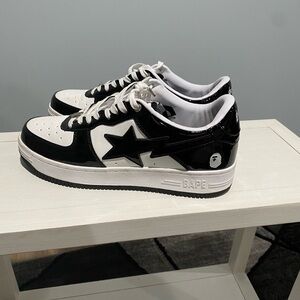 Bape Bapestas Black/white Size 13